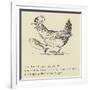 The Hasty Higgledipiggledy Hen-Edward Lear-Framed Giclee Print