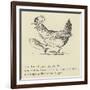 The Hasty Higgledipiggledy Hen-Edward Lear-Framed Giclee Print