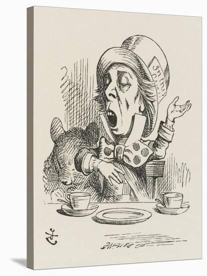 The Hatter Sings-John Tenniel-Stretched Canvas