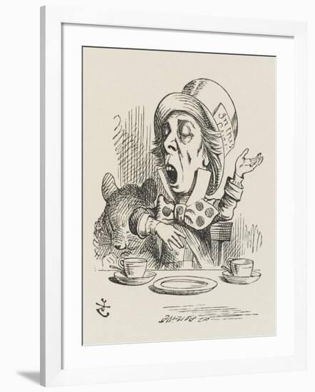 The Hatter Sings-John Tenniel-Framed Art Print