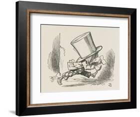 The Hatter Tea and Bread in Hand Runs off Without His Shoes-John Tenniel-Framed Art Print