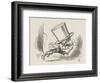 The Hatter Tea and Bread in Hand Runs off Without His Shoes-John Tenniel-Framed Art Print