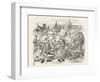 The Hatter with Alice the White King the Rabbit Messenger and the Lion-John Tenniel-Framed Photographic Print