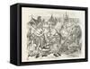 The Hatter with Alice the White King the Rabbit Messenger and the Lion-John Tenniel-Framed Stretched Canvas