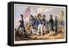 The Haughty Commandant Now Came ... from the Adventures of a Post Captain-Charles Williams-Framed Stretched Canvas