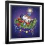 The having a rest snowman-Olga And Alexey Drozdov-Framed Giclee Print