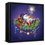 The having a rest snowman-Olga And Alexey Drozdov-Framed Stretched Canvas