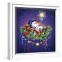 The having a rest snowman-Olga And Alexey Drozdov-Framed Giclee Print