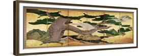 The Hawks in the Pines, Six Panel Folding Screen-Kano Eitoku-Framed Giclee Print