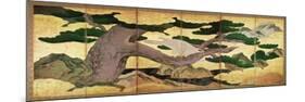 The Hawks in the Pines, Six Panel Folding Screen-Kano Eitoku-Mounted Giclee Print