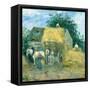 The Hay Cart, Montfoucault. Date/Period: 1879. Painting. Oil on canvas. Height: 45.3 cm (17.8 in...-CAMILLE PISSARRO-Framed Stretched Canvas