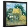 The Hay Cart, Montfoucault. Date/Period: 1879. Painting. Oil on canvas. Height: 45.3 cm (17.8 in...-CAMILLE PISSARRO-Framed Poster