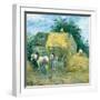 The Hay Cart, Montfoucault. Date/Period: 1879. Painting. Oil on canvas. Height: 45.3 cm (17.8 in...-CAMILLE PISSARRO-Framed Premium Giclee Print