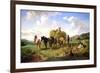 The Hay Harvest, 1869-Hermann Kauffmann-Framed Premium Giclee Print