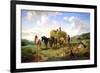 The Hay Harvest, 1869-Hermann Kauffmann-Framed Premium Giclee Print