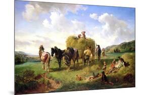 The Hay Harvest, 1869-Hermann Kauffmann-Mounted Premium Giclee Print