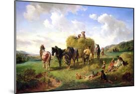 The Hay Harvest, 1869-Hermann Kauffmann-Mounted Giclee Print