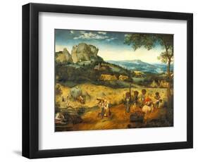 The Hay Harvest-Pieter Bruegel the Elder-Framed Giclee Print