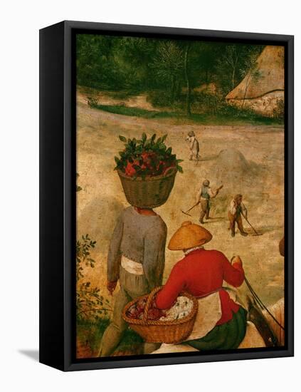 The Hay Harvest-Pieter Bruegel the Elder-Framed Stretched Canvas