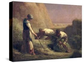 The Hay Trussers, 1850-51-Jean-François Millet-Stretched Canvas