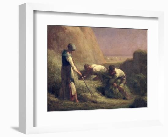 The Hay Trussers, 1850-51-Jean-François Millet-Framed Premium Giclee Print