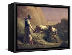 The Hay Trussers, 1850-51-Jean-François Millet-Framed Stretched Canvas