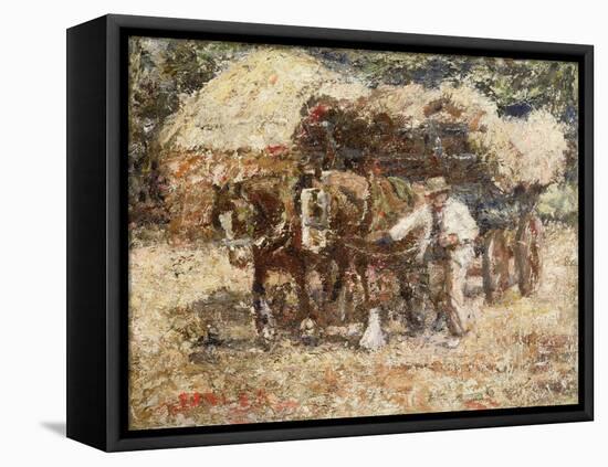 The Hay Wagon-Harry Fidler-Framed Stretched Canvas