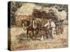 The Hay Wagon-Harry Fidler-Stretched Canvas