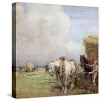 The Hay Wagon-Nathaniel Hughes John Baird-Stretched Canvas