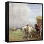 The Hay Wagon-Nathaniel Hughes John Baird-Framed Stretched Canvas