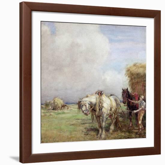 The Hay Wagon-Nathaniel Hughes John Baird-Framed Giclee Print