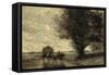 The Haycart-Jean-Baptiste-Camille Corot-Framed Stretched Canvas