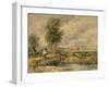 The Hayfield, C.1897-David Cox-Framed Giclee Print