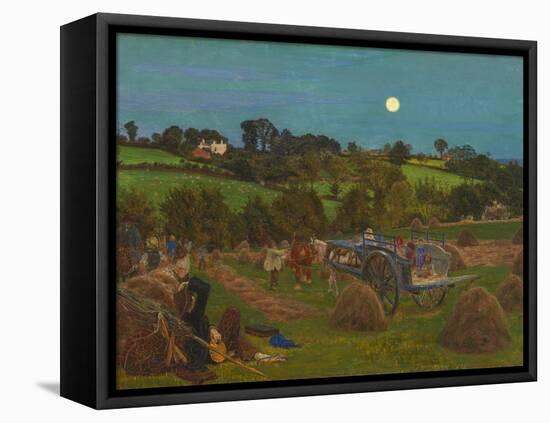 The Hayfield-Ford Madox Brown-Framed Stretched Canvas