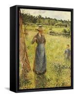 The Haymaker (La Faneuse). 1884-Camille Pissarro-Framed Stretched Canvas