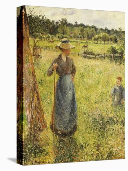 The Haymaker (La Faneuse). 1884-Camille Pissarro-Stretched Canvas