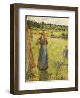 The Haymaker (La Faneuse). 1884-Camille Pissarro-Framed Giclee Print