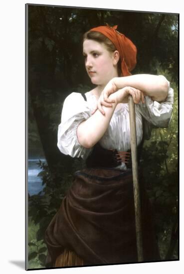 The Haymaker-William Adolphe Bouguereau-Mounted Art Print