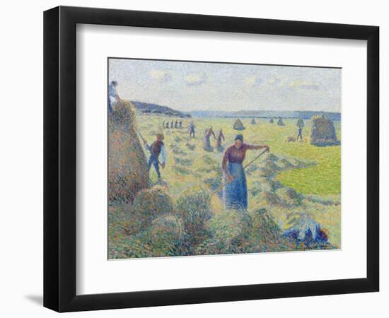 The Haymaking, Éragny, 1887-Camille Pissarro-Framed Giclee Print