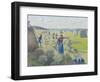 The Haymaking, Éragny, 1887-Camille Pissarro-Framed Giclee Print