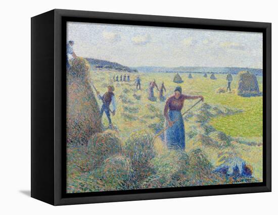 The Haymaking, Éragny, 1887-Camille Pissarro-Framed Stretched Canvas