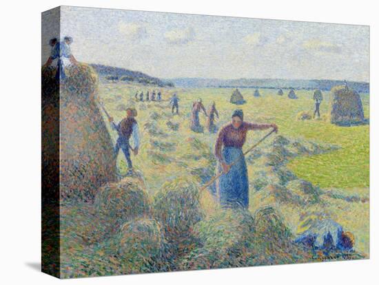 The Haymaking, Éragny, 1887-Camille Pissarro-Stretched Canvas