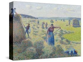 The Haymaking, Éragny, 1887-Camille Pissarro-Stretched Canvas