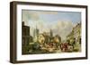 The Haymarket, Norwich, 1825 (Oil on Panel)-David Hodgson-Framed Giclee Print