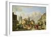 The Haymarket, Norwich, 1825 (Oil on Panel)-David Hodgson-Framed Giclee Print