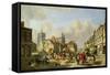 The Haymarket, Norwich, 1825 (Oil on Panel)-David Hodgson-Framed Stretched Canvas