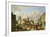 The Haymarket, Norwich, 1825 (Oil on Panel)-David Hodgson-Framed Giclee Print