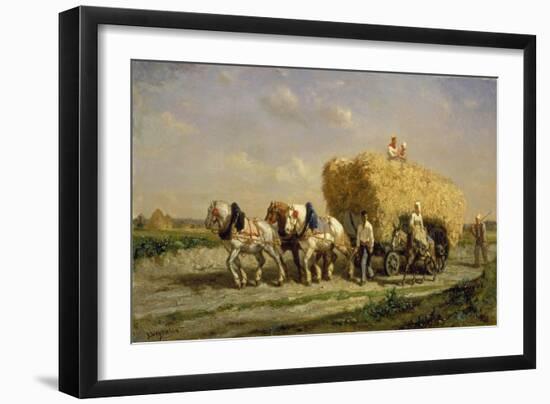 The Hayrick-Jules Jacques Veyrassat-Framed Giclee Print