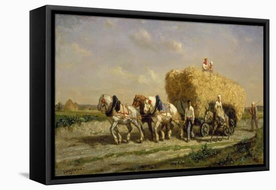 The Hayrick-Jules Jacques Veyrassat-Framed Stretched Canvas