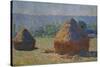 The Haystacks, End of Summer, Giverny, 1891-Claude Monet-Stretched Canvas